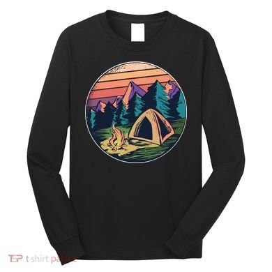Outdoor Camping Sunset Long Sleeve Shirt