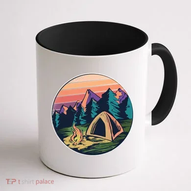 Outdoor Camping Sunset Coffee Mug back