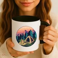 Outdoor Camping Sunset Coffee Mug thumb 3