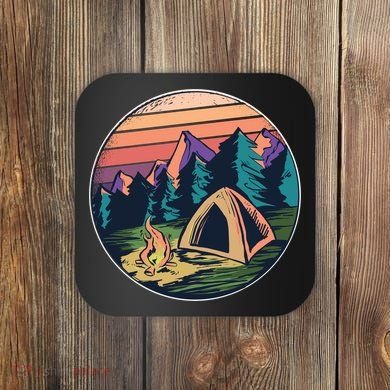 Outdoor Camping Sunset Coaster