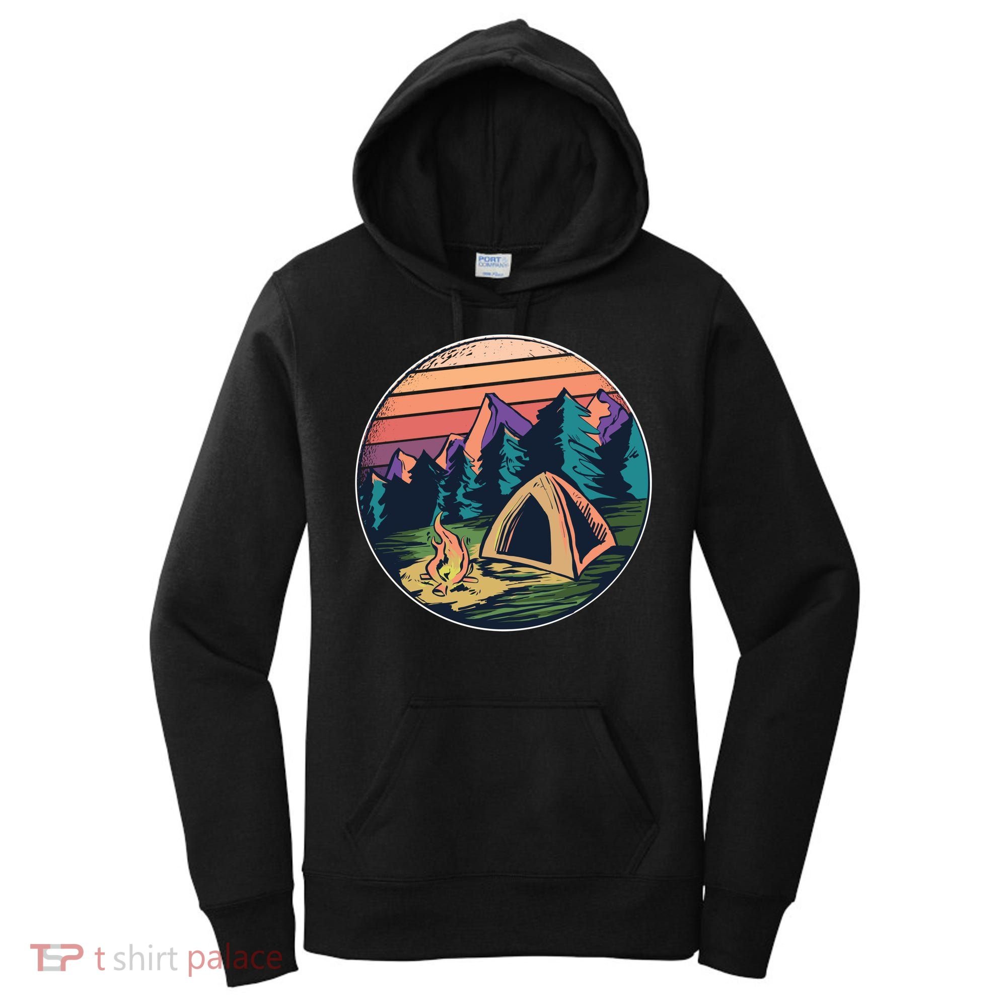 Outdoor Camping Sunset Women's Hoodie