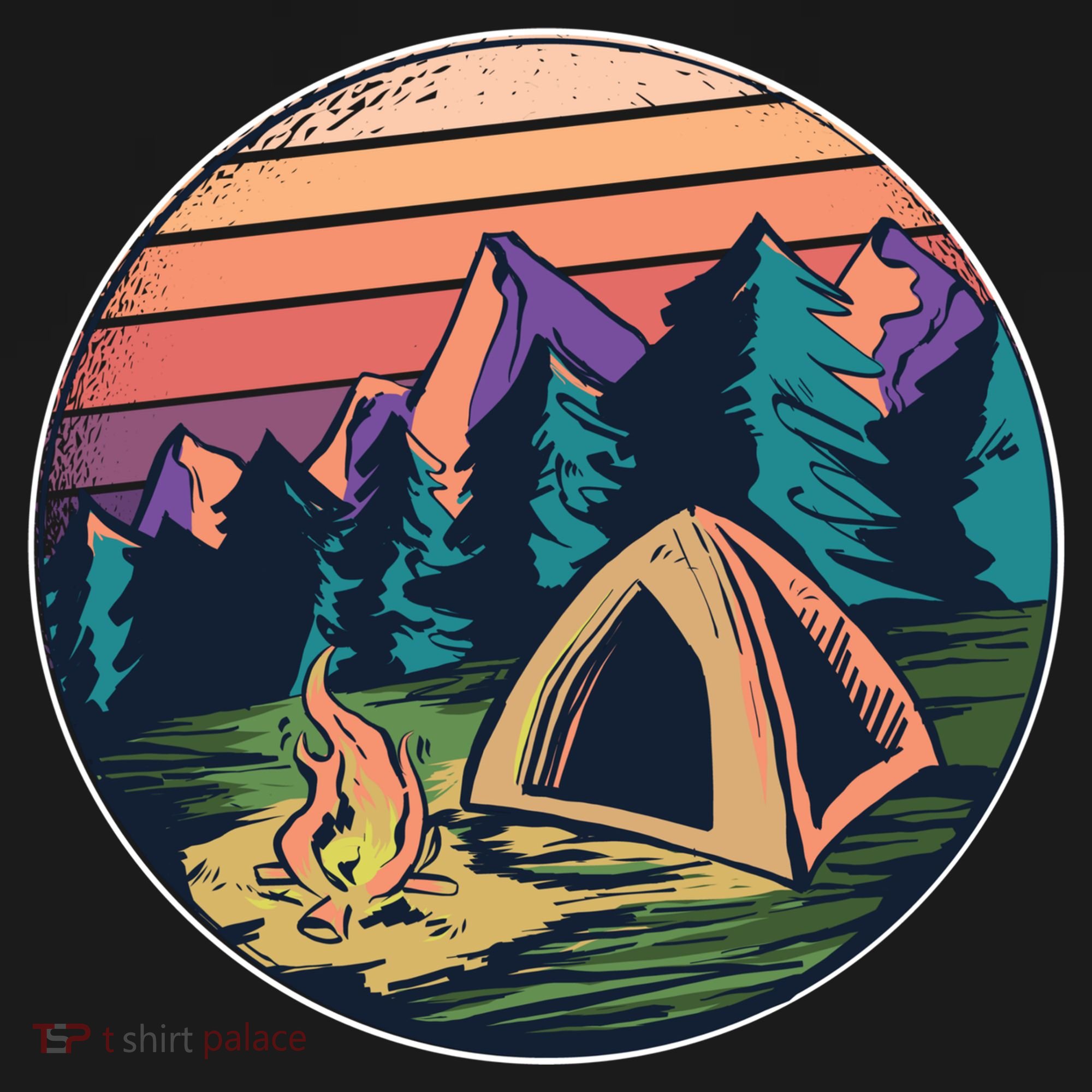 Outdoor Camping Sunset Mousepad
