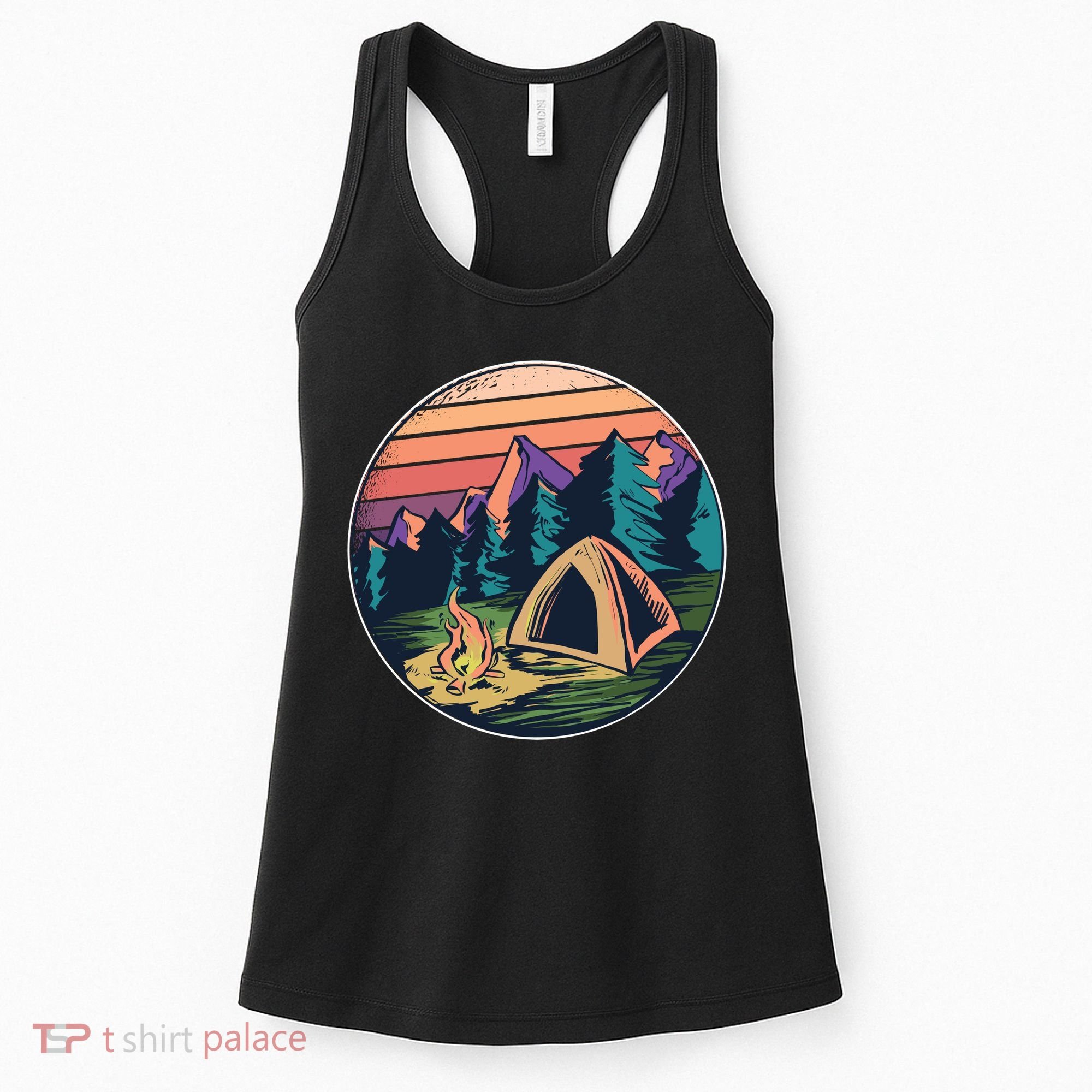 Outdoor Camping Sunset Women's Tank Top