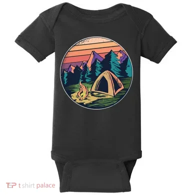 Outdoor Camping Sunset Baby Bodysuit