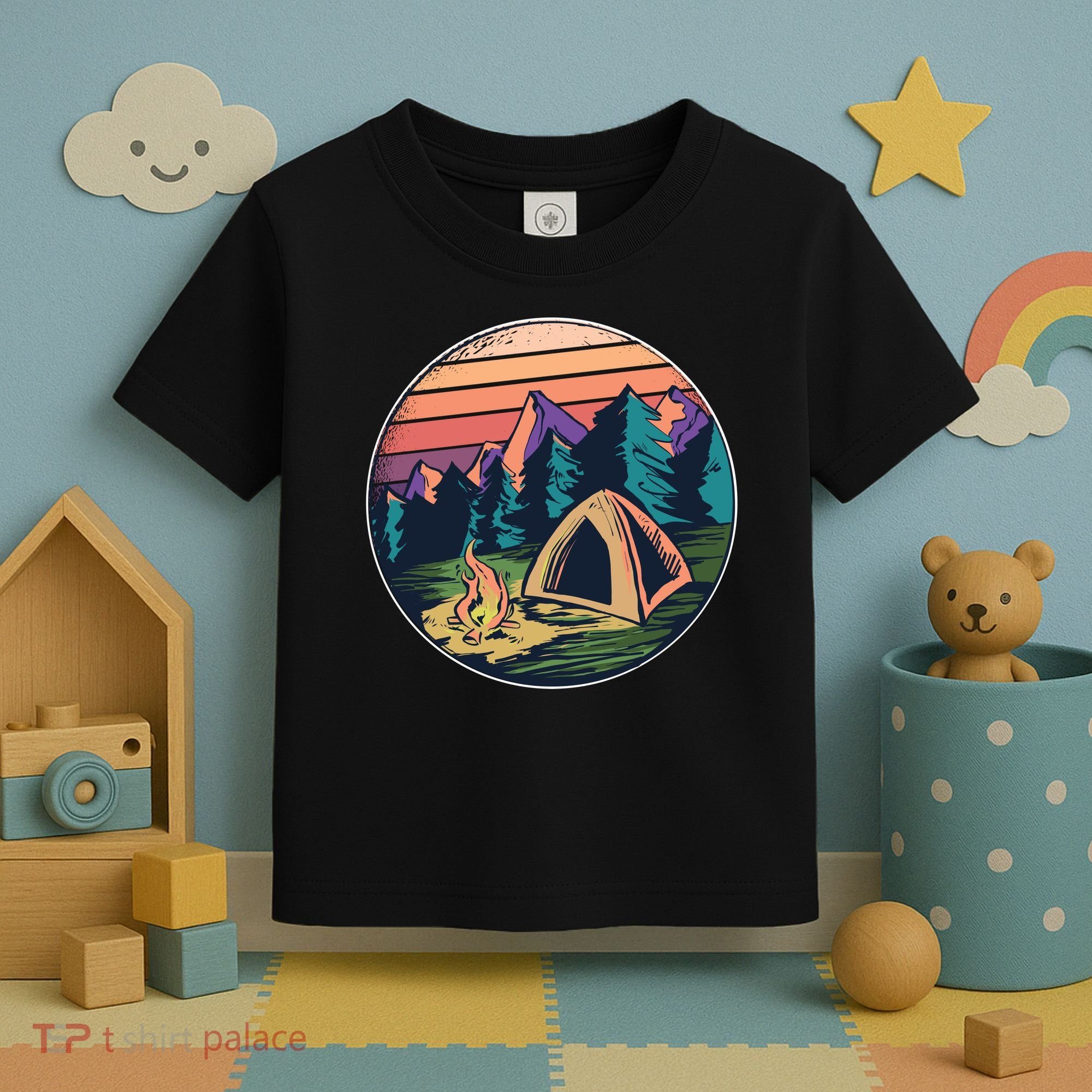 Outdoor Camping Sunset Toddler T-Shirt