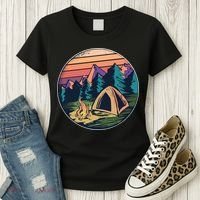 Outdoor Camping Sunset Women's T-Shirt thumb 3