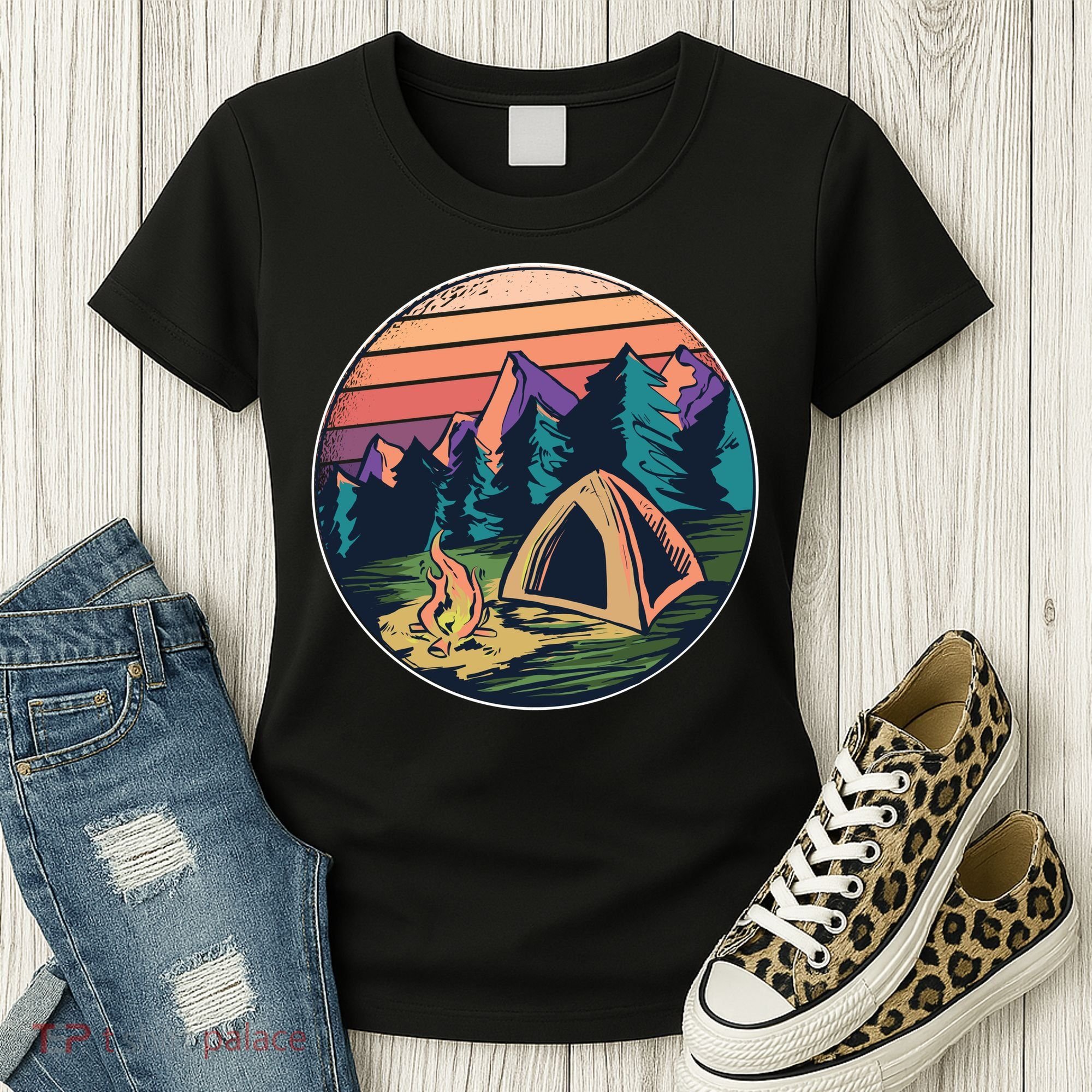 Outdoor Camping Sunset Women's T-Shirt