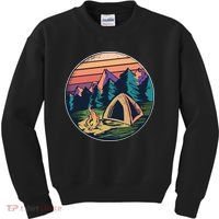 Outdoor Camping Sunset Kids Sweatshirt thumb 0