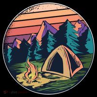 Outdoor Camping Sunset Kids Long Sleeve Shirt thumb 2