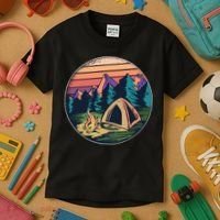 Outdoor Camping Sunset Kids T-Shirt thumb 3