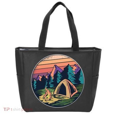Outdoor Camping Sunset Tote Bag