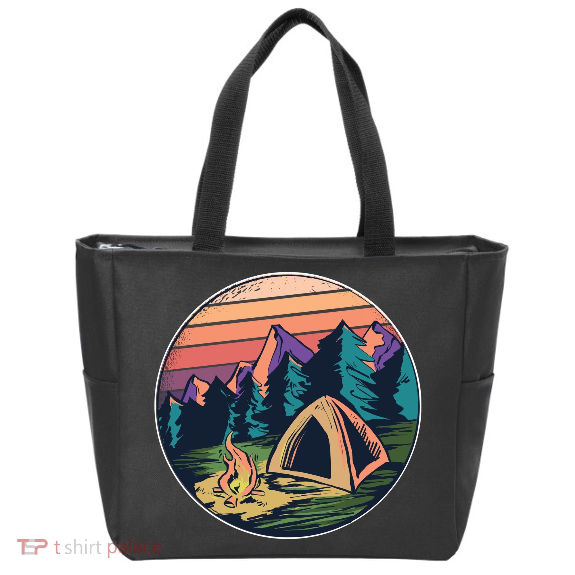 Outdoor Camping Sunset Tote Bag