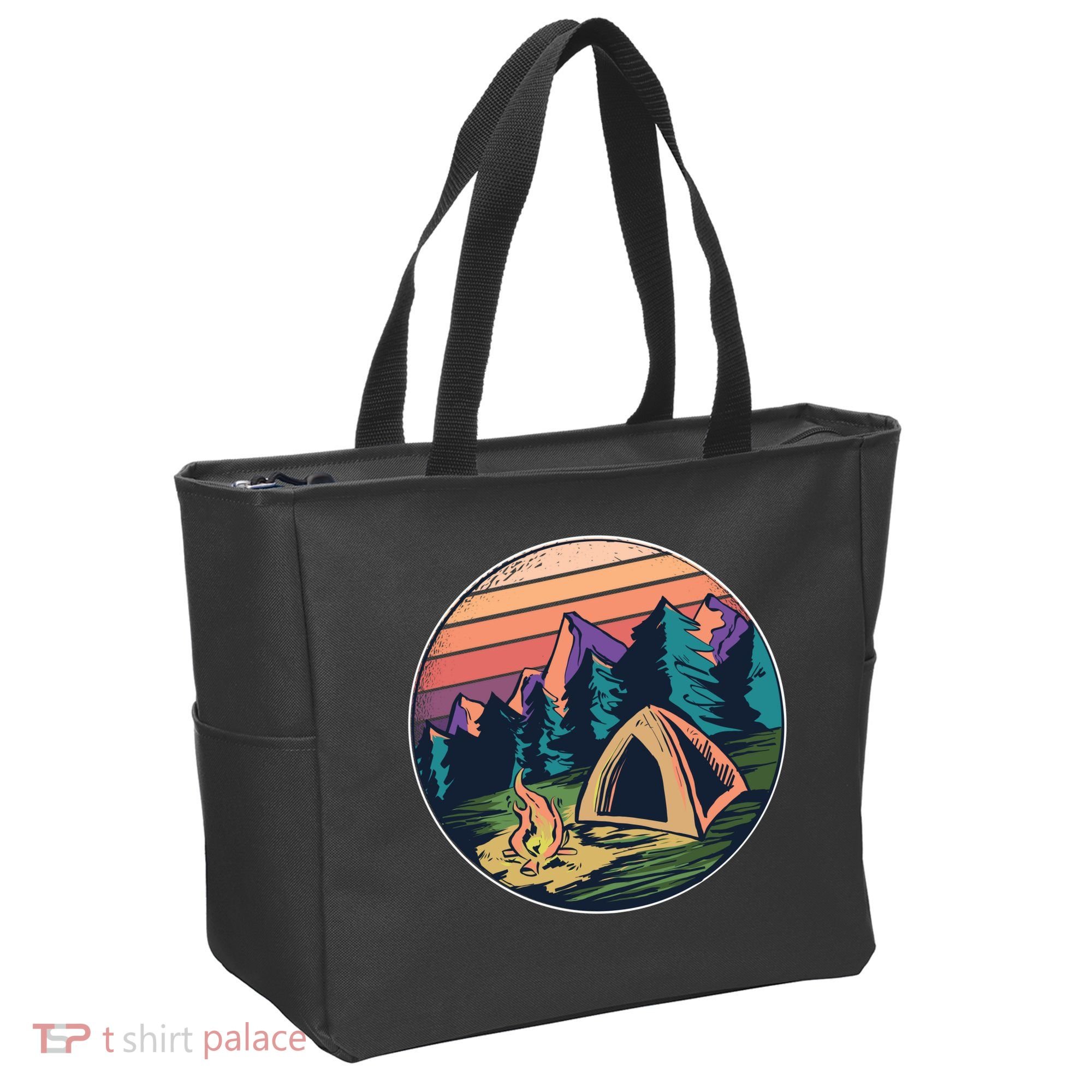 Outdoor Camping Sunset Tote Bag