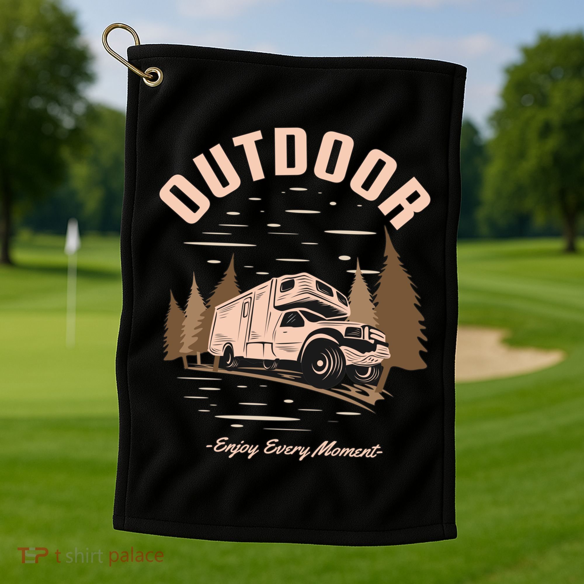 Outdoor Enjoy Every Moment Golf Towel