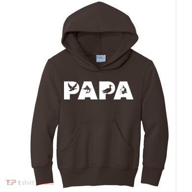 Outdoor Hunting Papa Kids Hoodie
