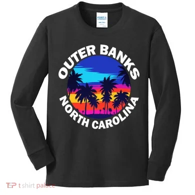 Outer Banks North Carolina Kids Long Sleeve Shirt