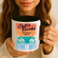 Outer Banks North Carolina USA Founded 1587 Coffee Mug thumb 3