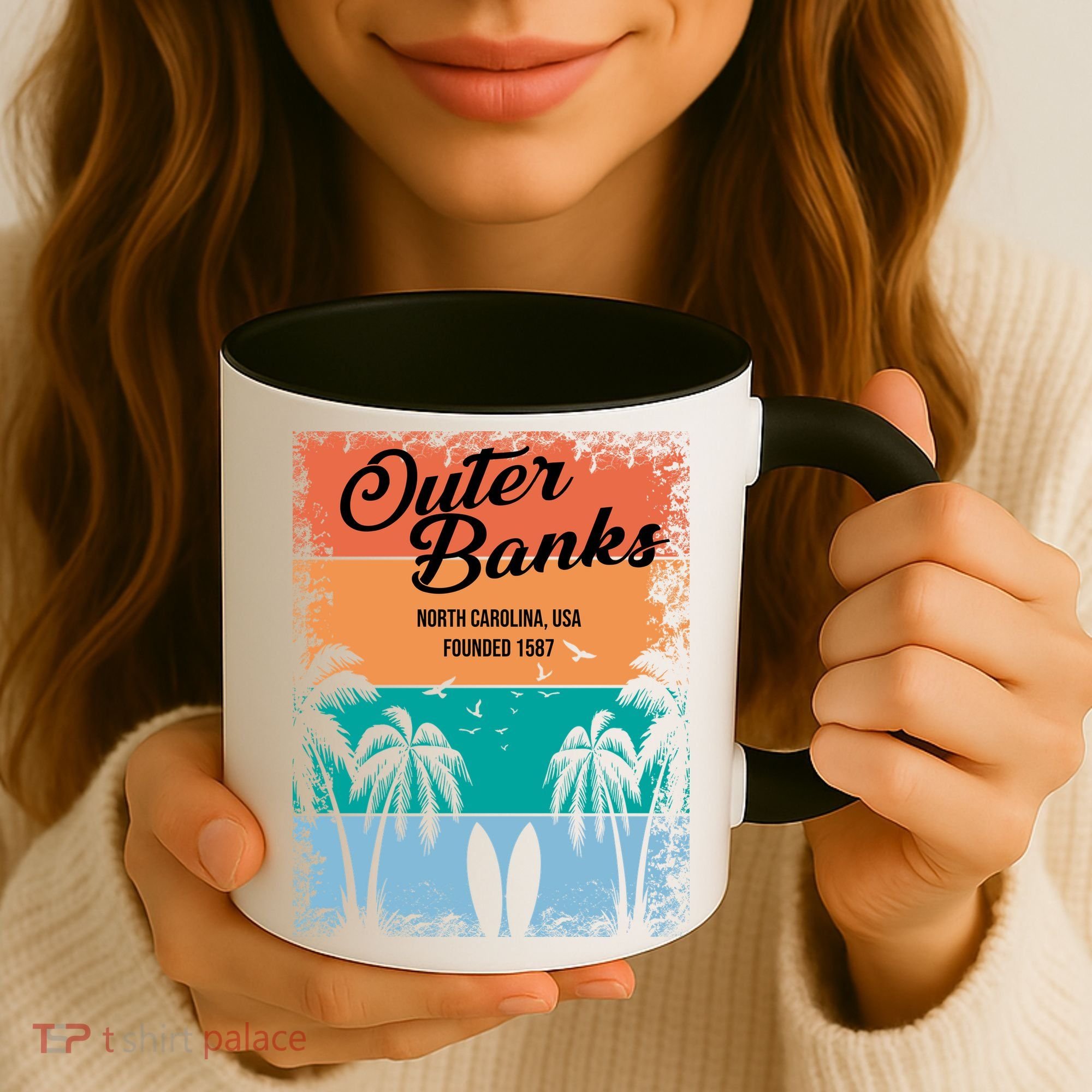 Outer Banks North Carolina USA Founded 1587 Coffee Mug