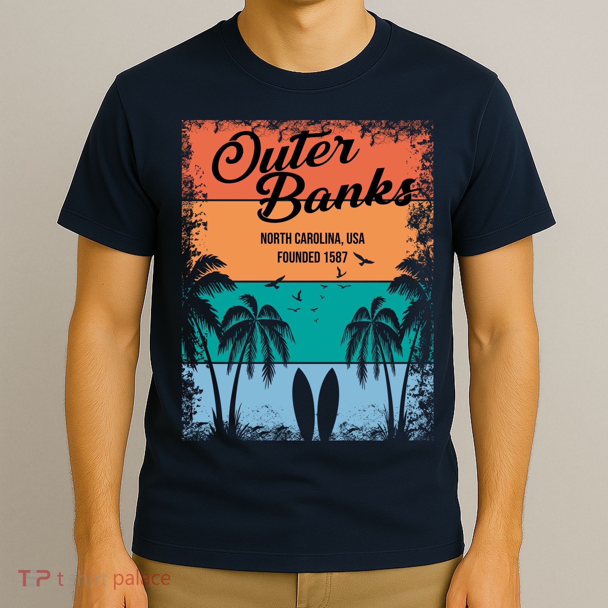 Outer Banks North Carolina USA Founded 1587 T-Shirt