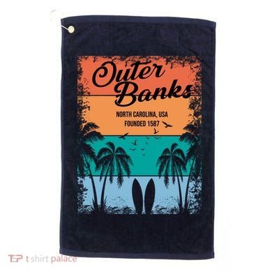 Outer Banks North Carolina USA Founded 1587 Golf Towel