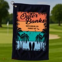 Outer Banks North Carolina USA Founded 1587 Golf Towel thumb 1