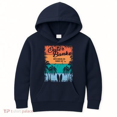 Outer Banks North Carolina USA Founded 1587 Kids Hoodie
