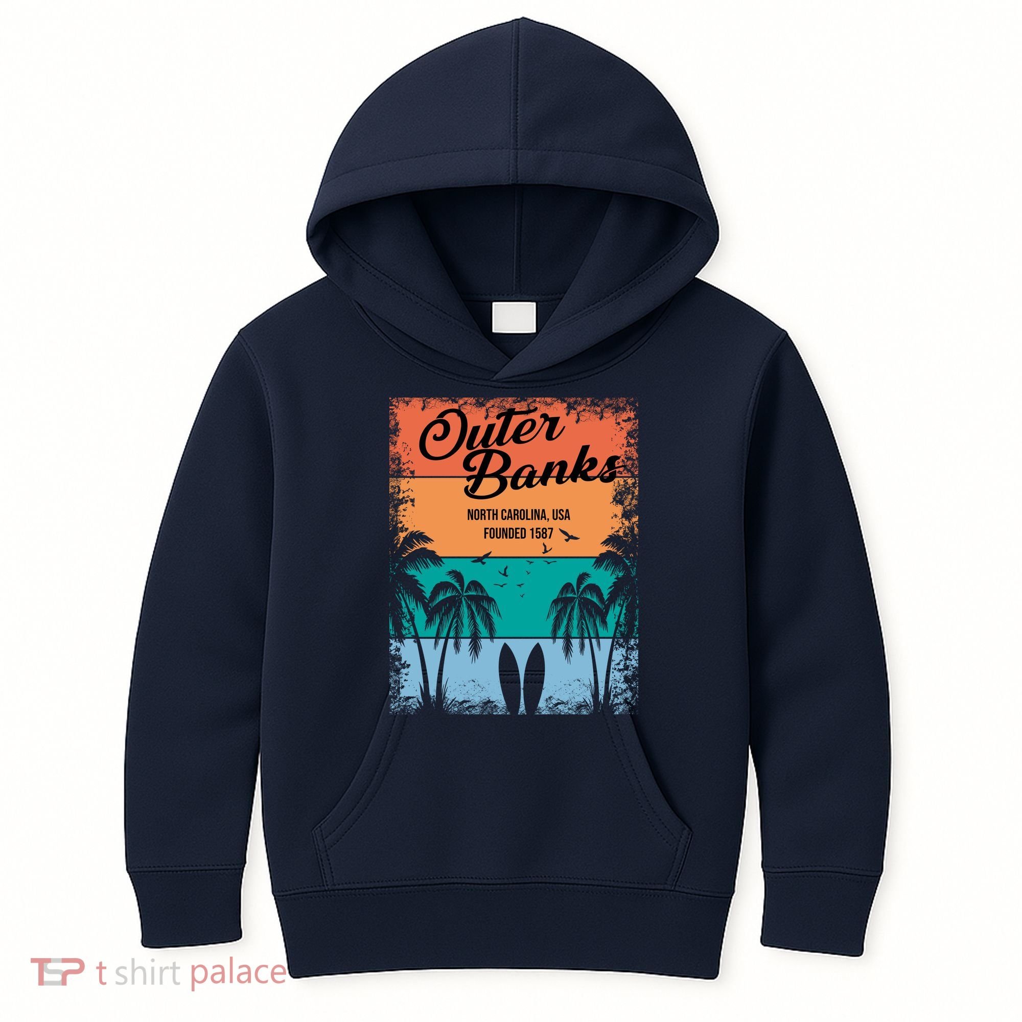 Outer Banks North Carolina USA Founded 1587 Kids Hoodie