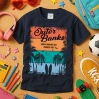 Outer Banks North Carolina USA Founded 1587 Kids T-Shirt thumb 3