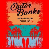Outer Banks North Carolina USA Founded 1587 Santa Hat thumb 1