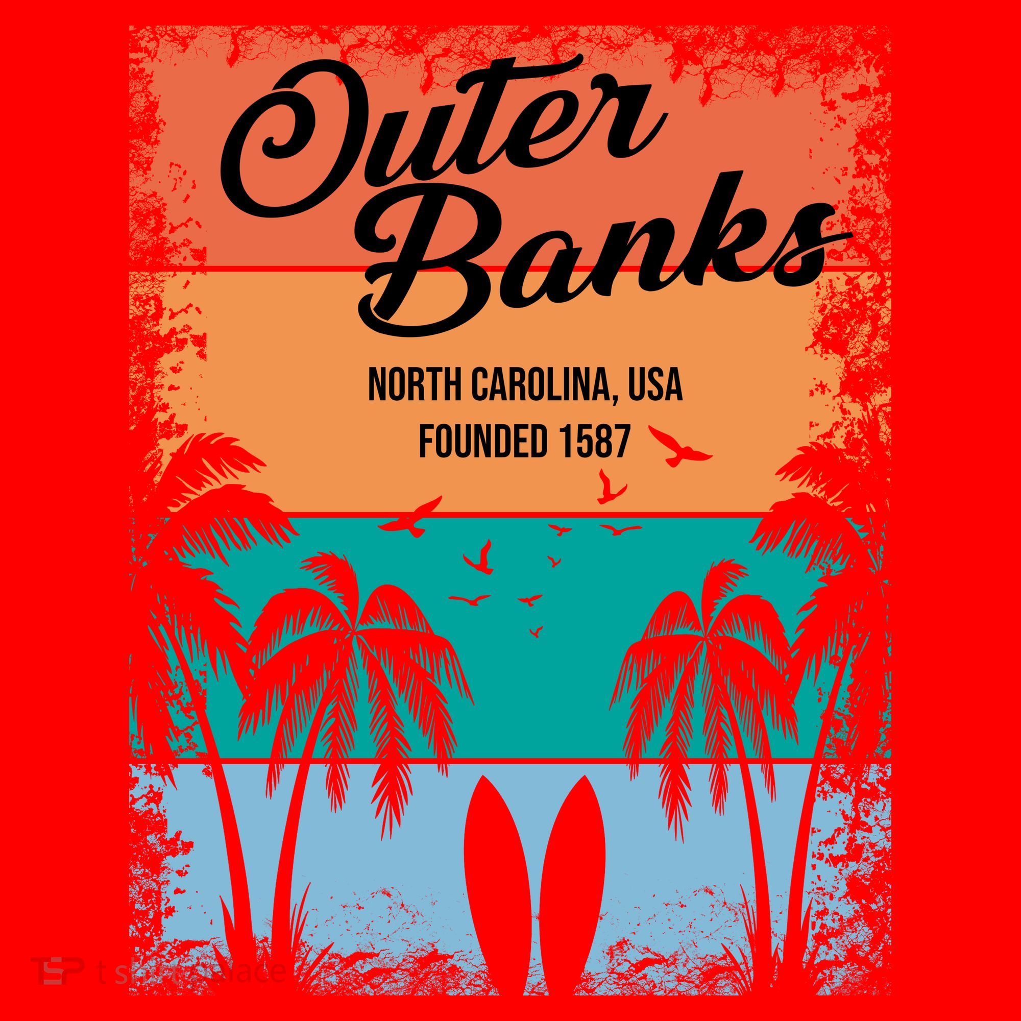 Outer Banks North Carolina USA Founded 1587 Santa Hat