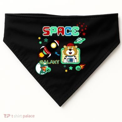 Outer Space Children's Illustration USA-Made Doggie Bandana