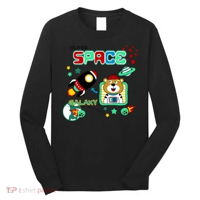 Outer Space Children's Illustration Long Sleeve Shirt