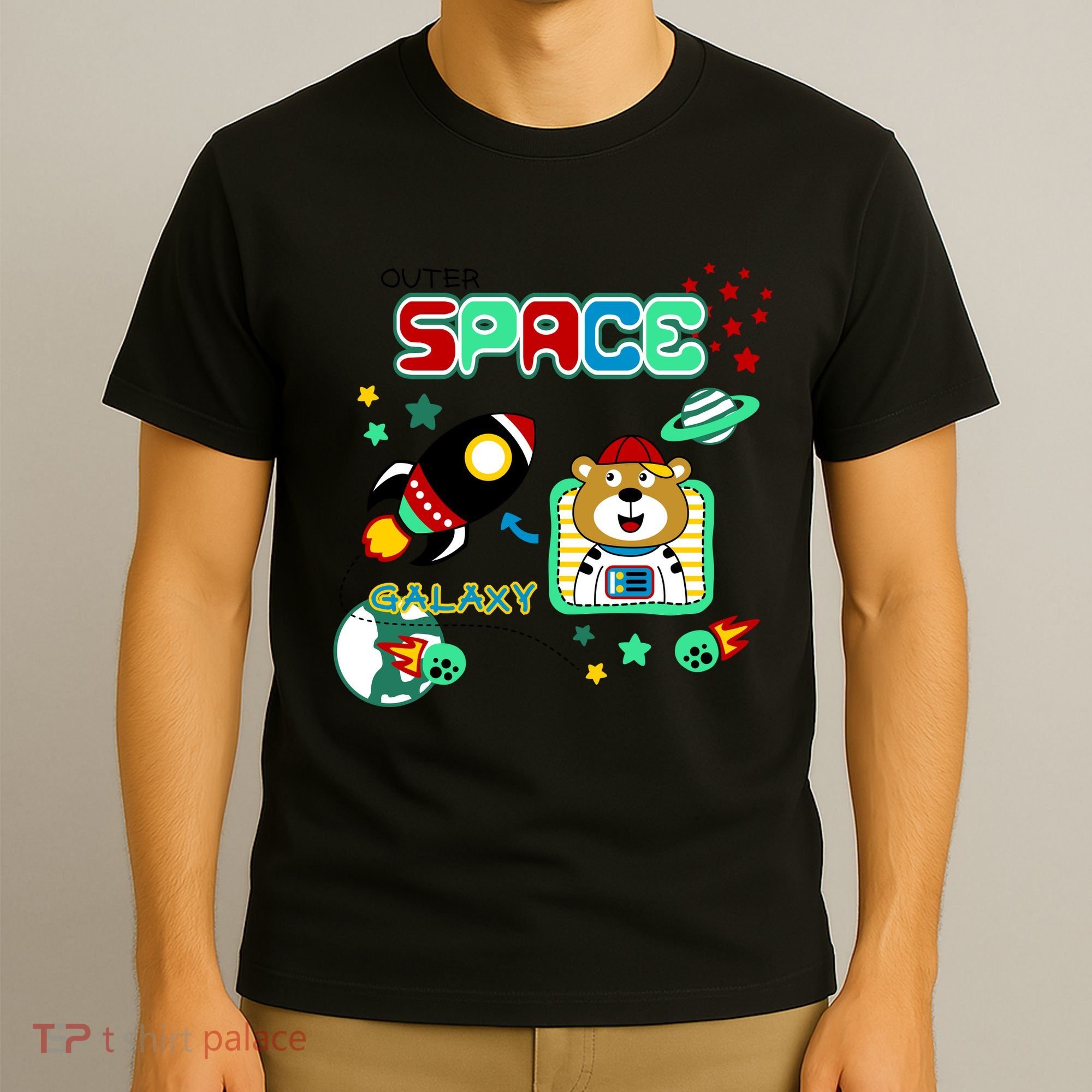 Outer Space Children's Illustration T-Shirt