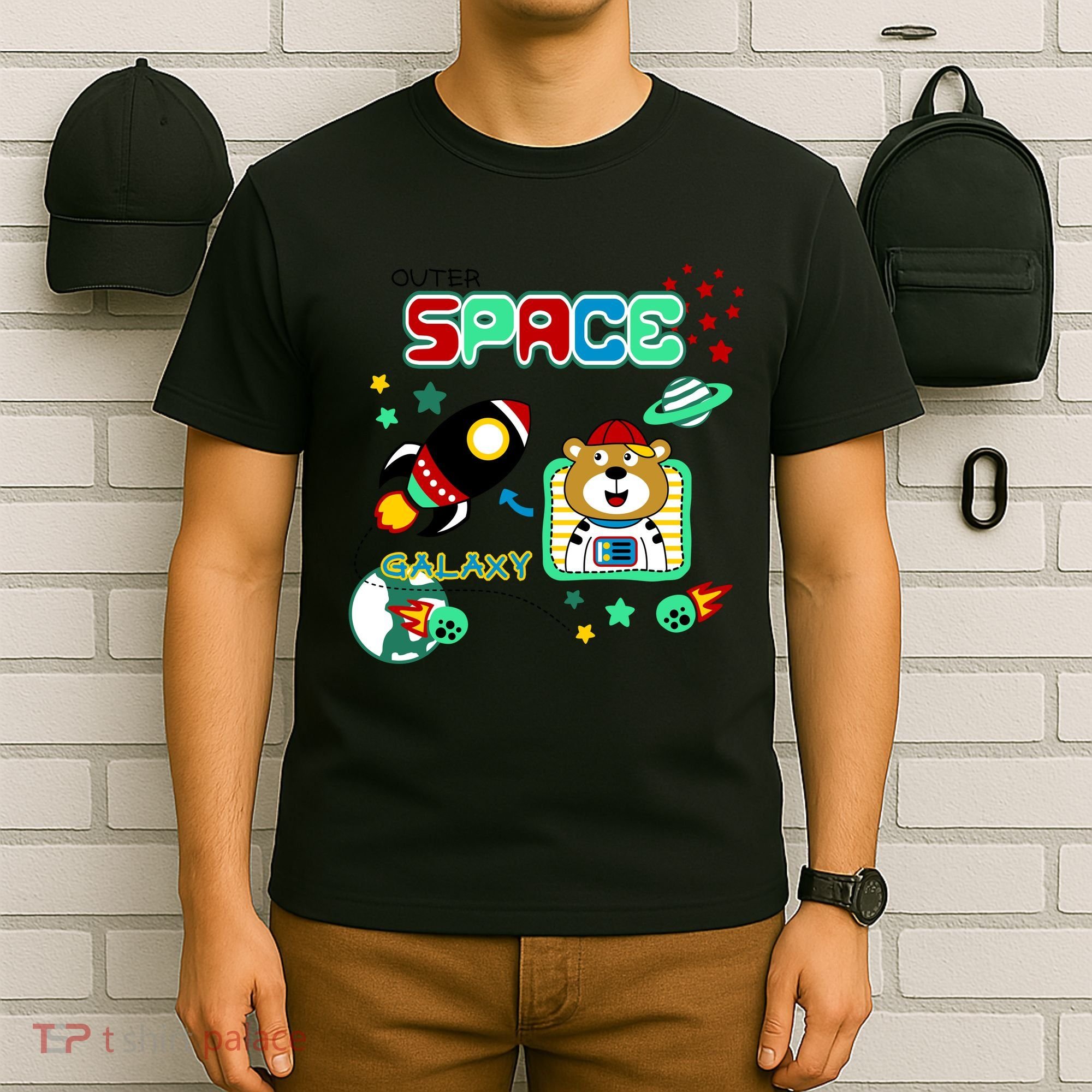Outer Space Children's Illustration T-Shirt