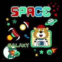 Outer Space Children's Illustration Button thumb 1