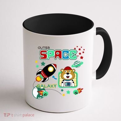 Outer Space Children's Illustration Coffee Mug back