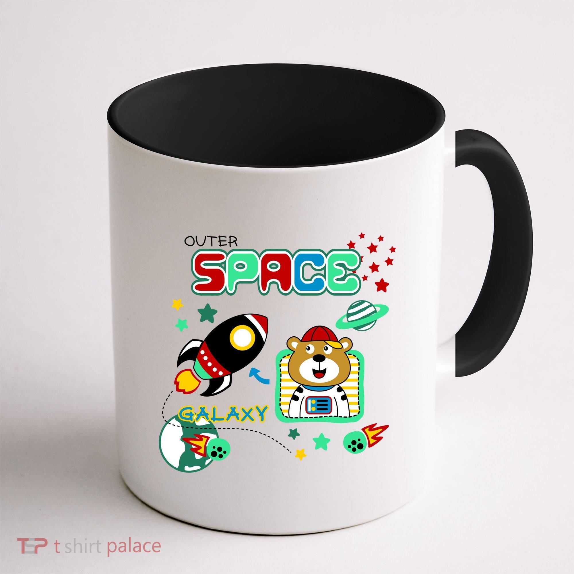 Outer Space Children's Illustration Coffee Mug