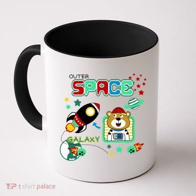 Outer Space Children's Illustration Coffee Mug