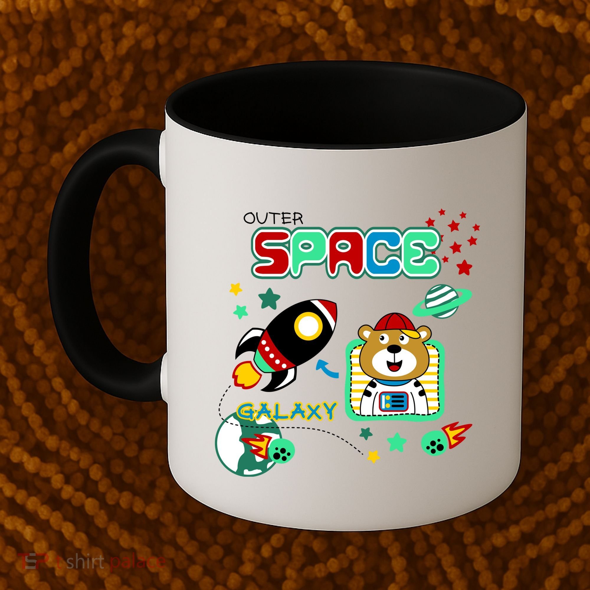 Outer Space Children's Illustration Coffee Mug