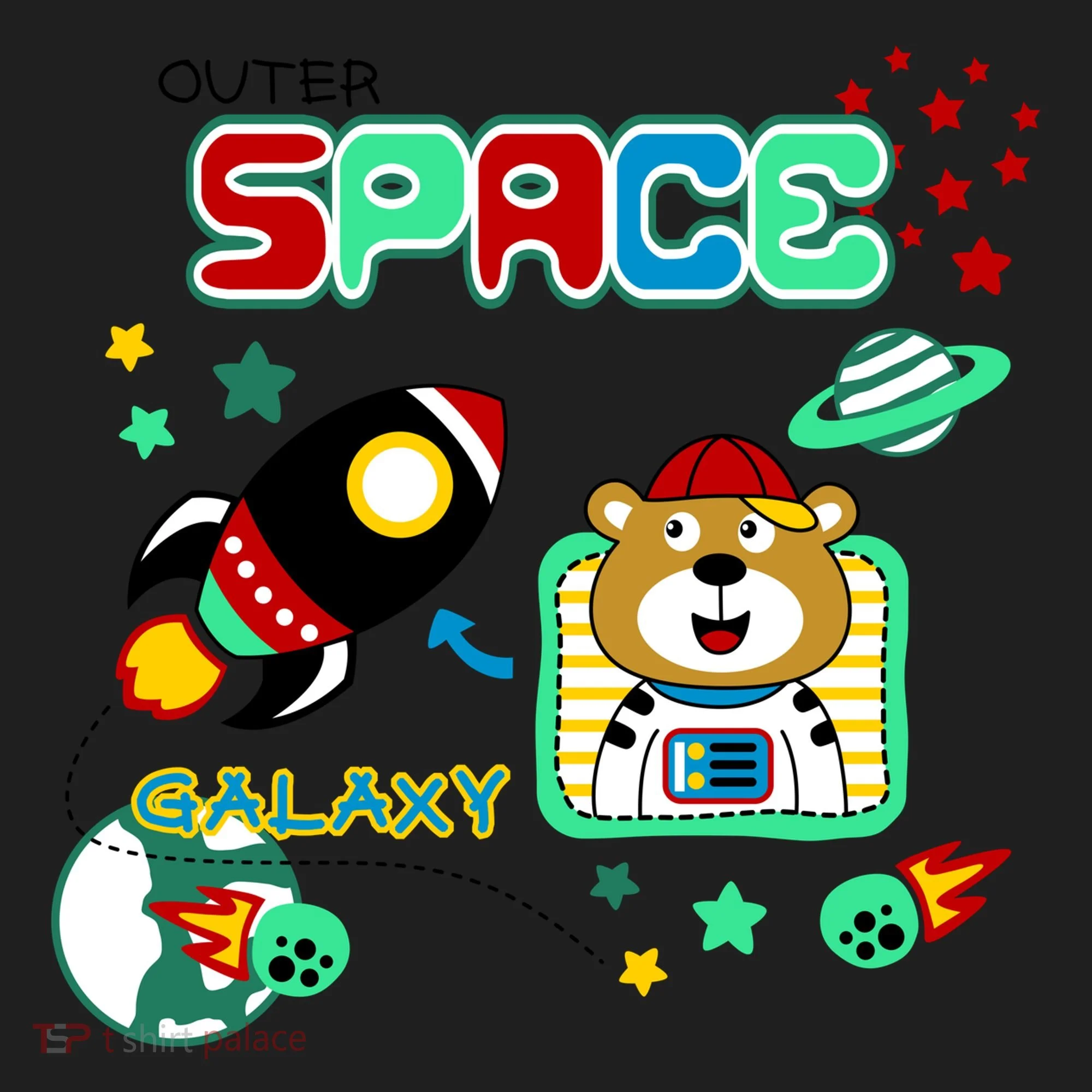 Outer Space Children's Illustration Tumbler