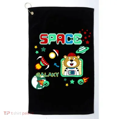 Outer Space Children's Illustration Golf Towel