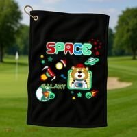 Outer Space Children's Illustration Golf Towel thumb 1