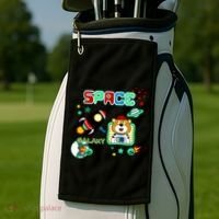 Outer Space Children's Illustration Golf Towel thumb 2
