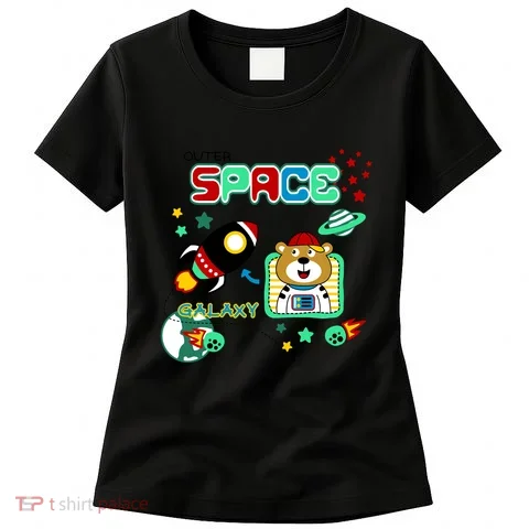 Outer Space Children's Illustration Women's T-Shirt in the selected color
