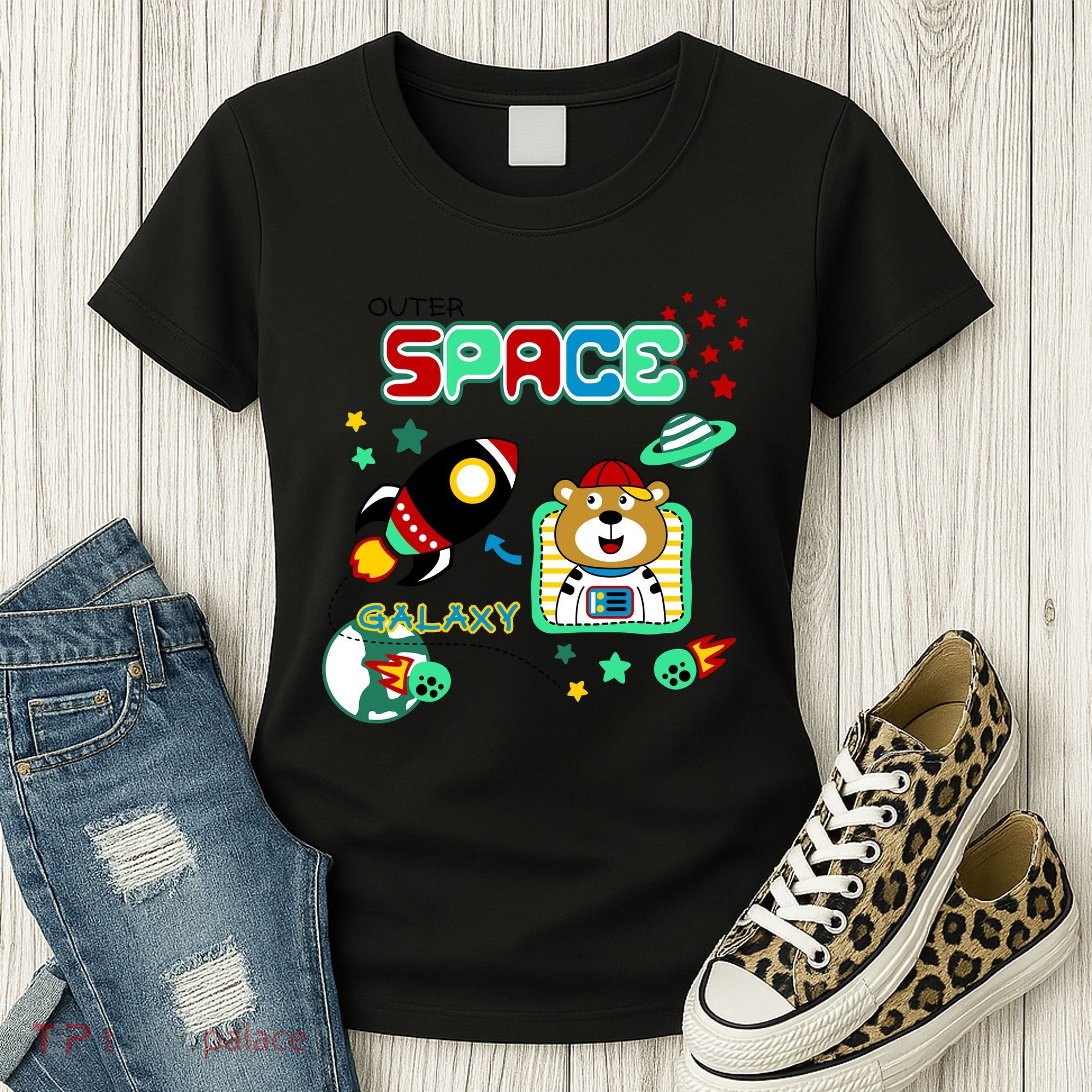 Outer Space Children's Illustration Women's T-Shirt