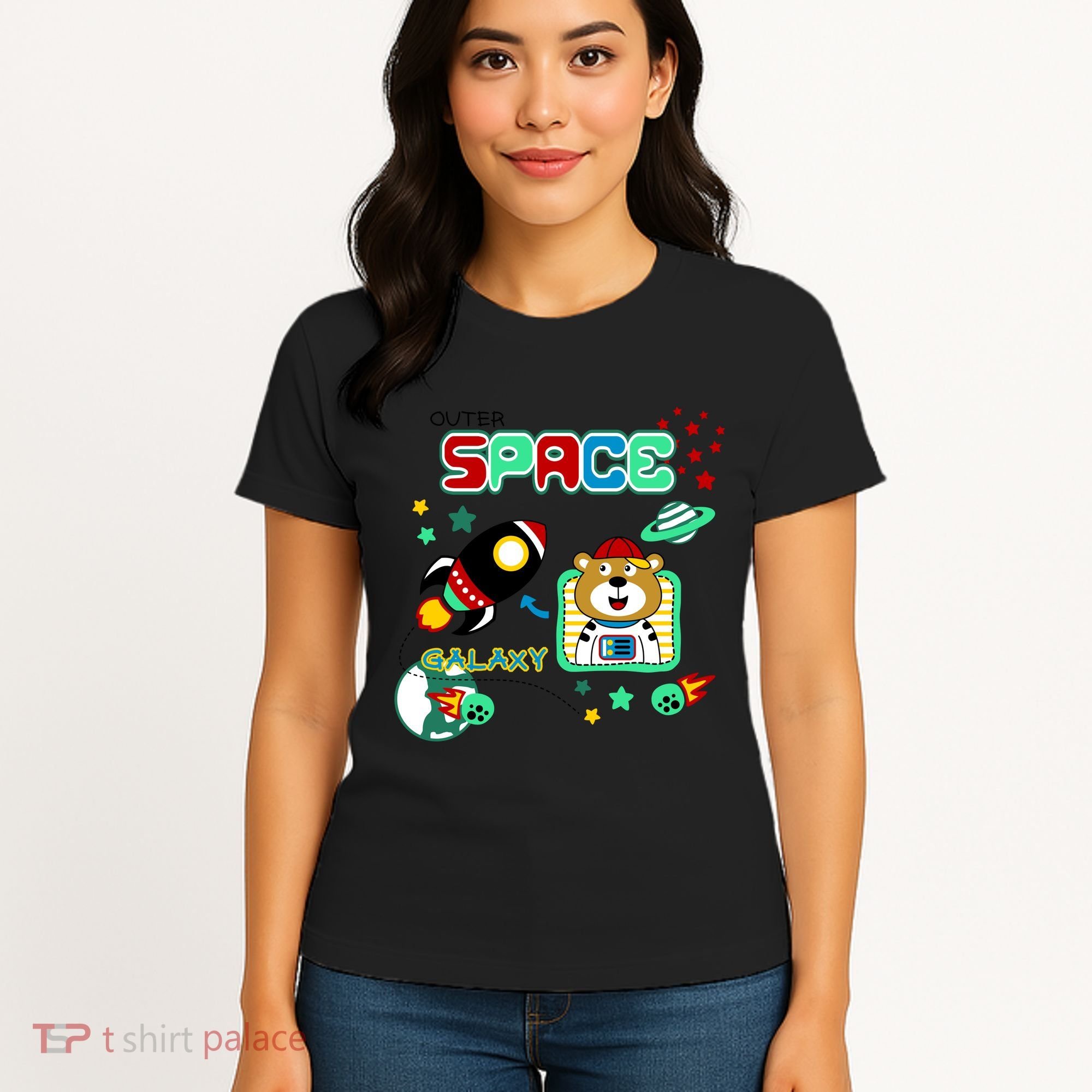 Outer Space Children's Illustration Women's T-Shirt