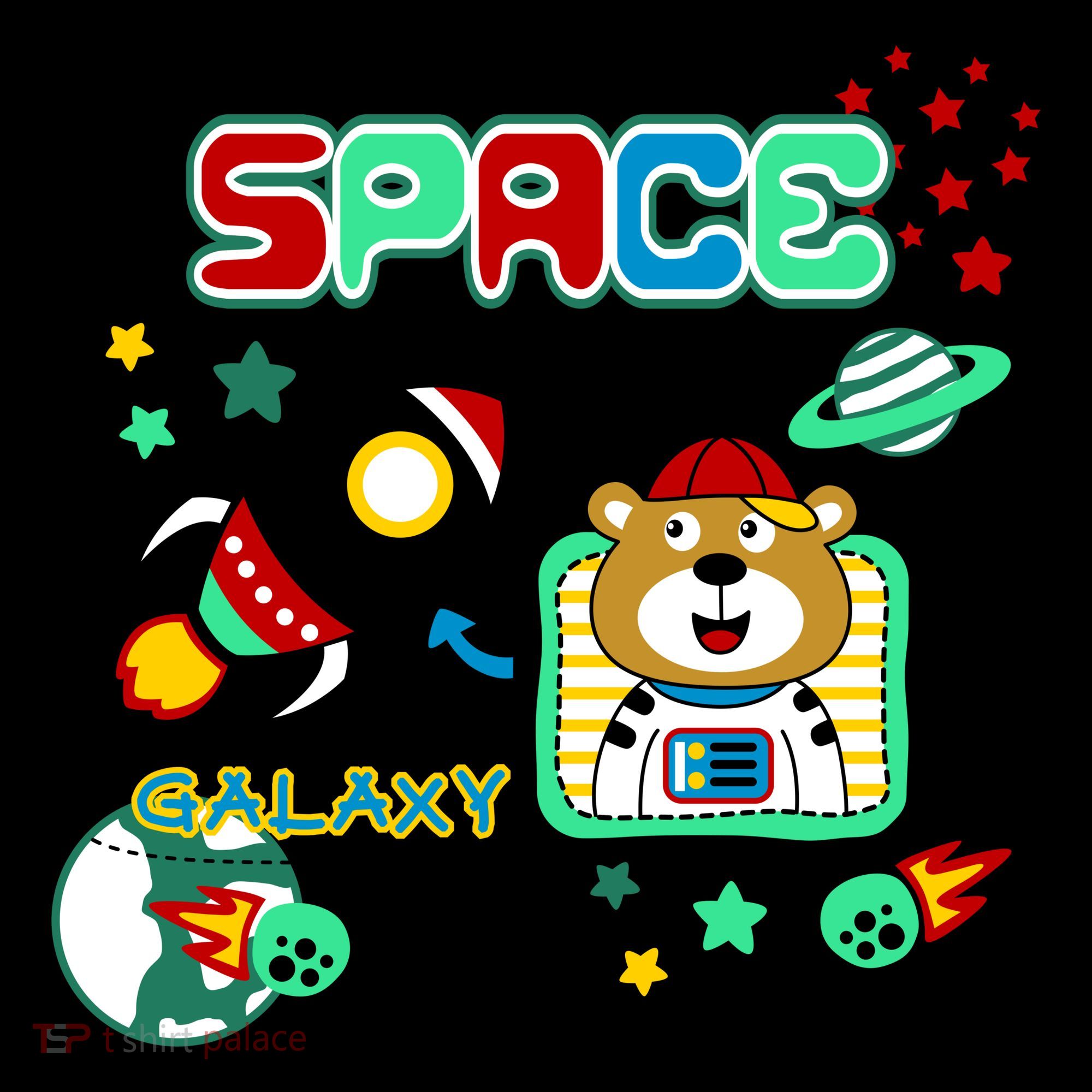 Outer Space Children's Illustration Women's T-Shirt