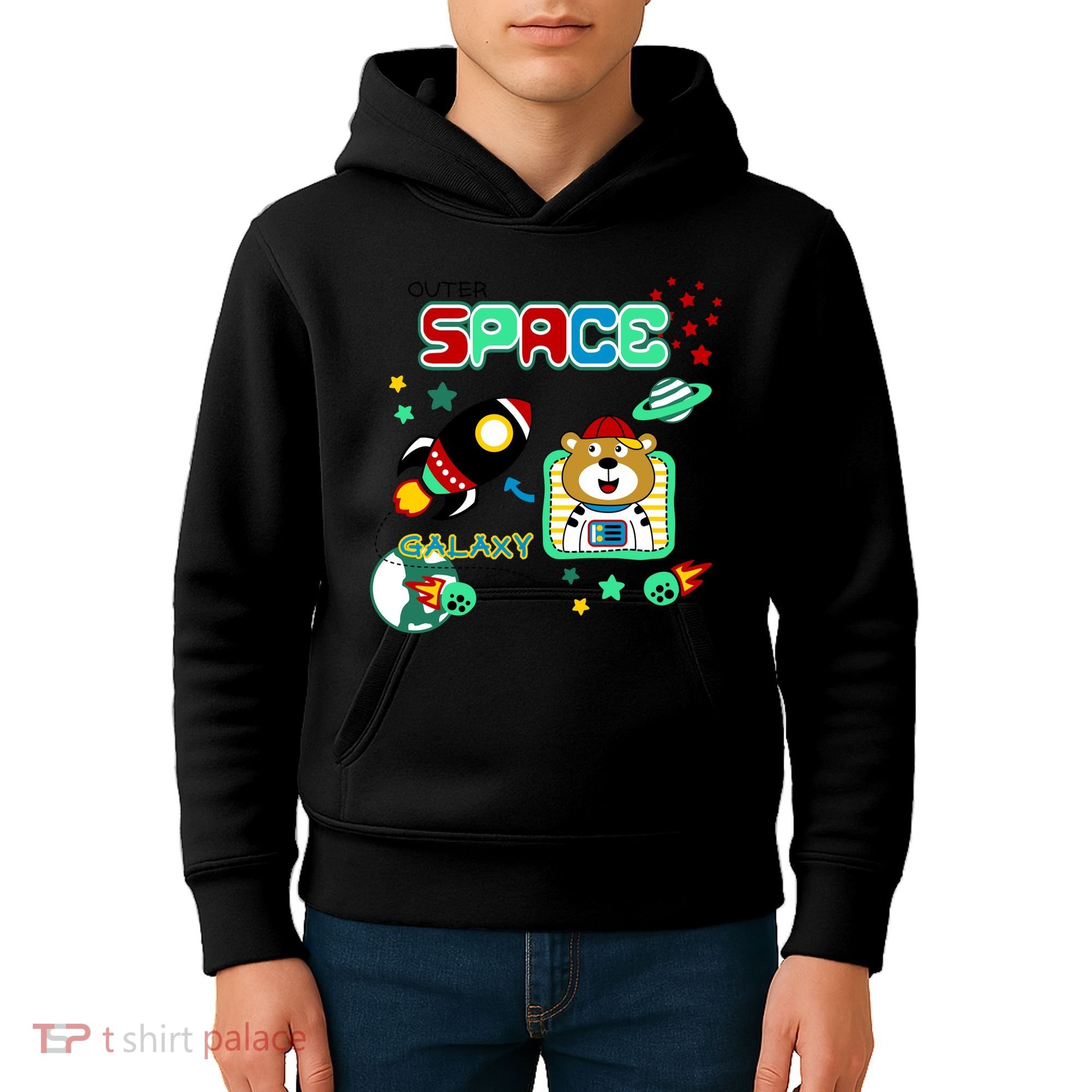 Outer Space Children's Illustration Kids Hoodie
