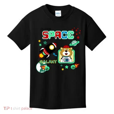 Outer Space Children's Illustration Kids T-Shirt