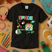 Outer Space Children's Illustration Kids T-Shirt thumb 3